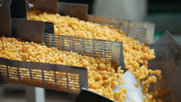 Pasta on the production line